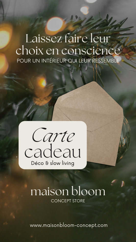 Pourquoi offrir une carte cadeau déco? Maison Bloom Concept
