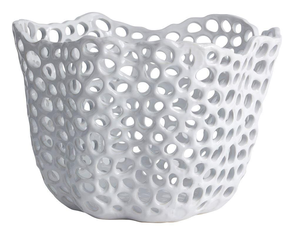 Corbeille blanche ajourée - TOBAGOMaison Bloom Concept