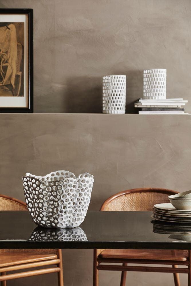 Corbeille blanche ajourée - TOBAGOMaison Bloom Concept