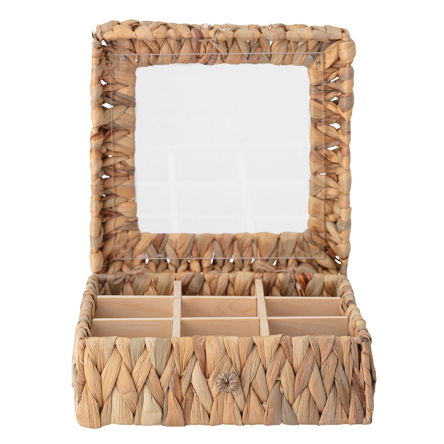Boîte de rangement avec couvercle en jacinthe d'eauMaison Bloom Concept