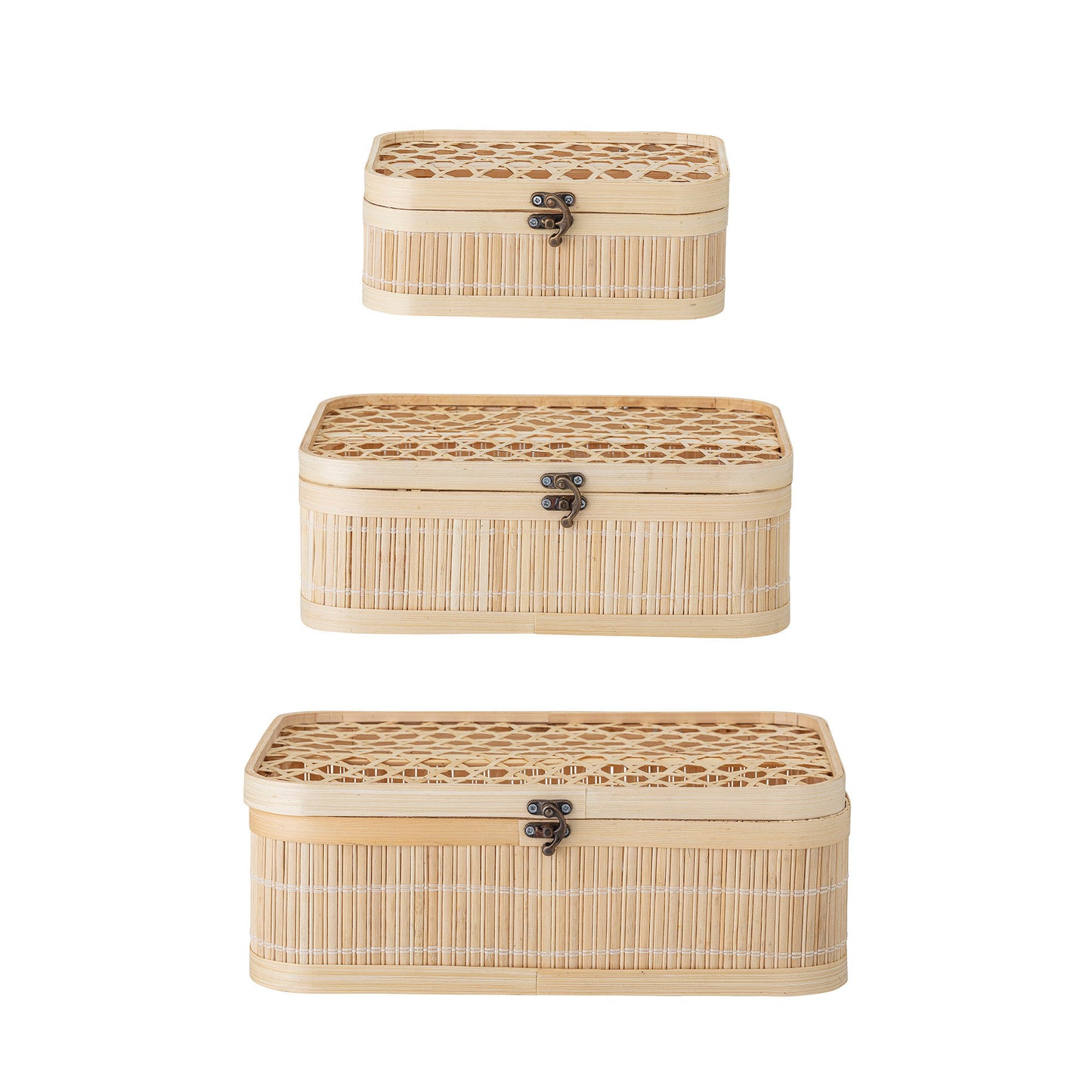 Boîte de rangement avec couvercle - bambou - JACHMaison Bloom Concept