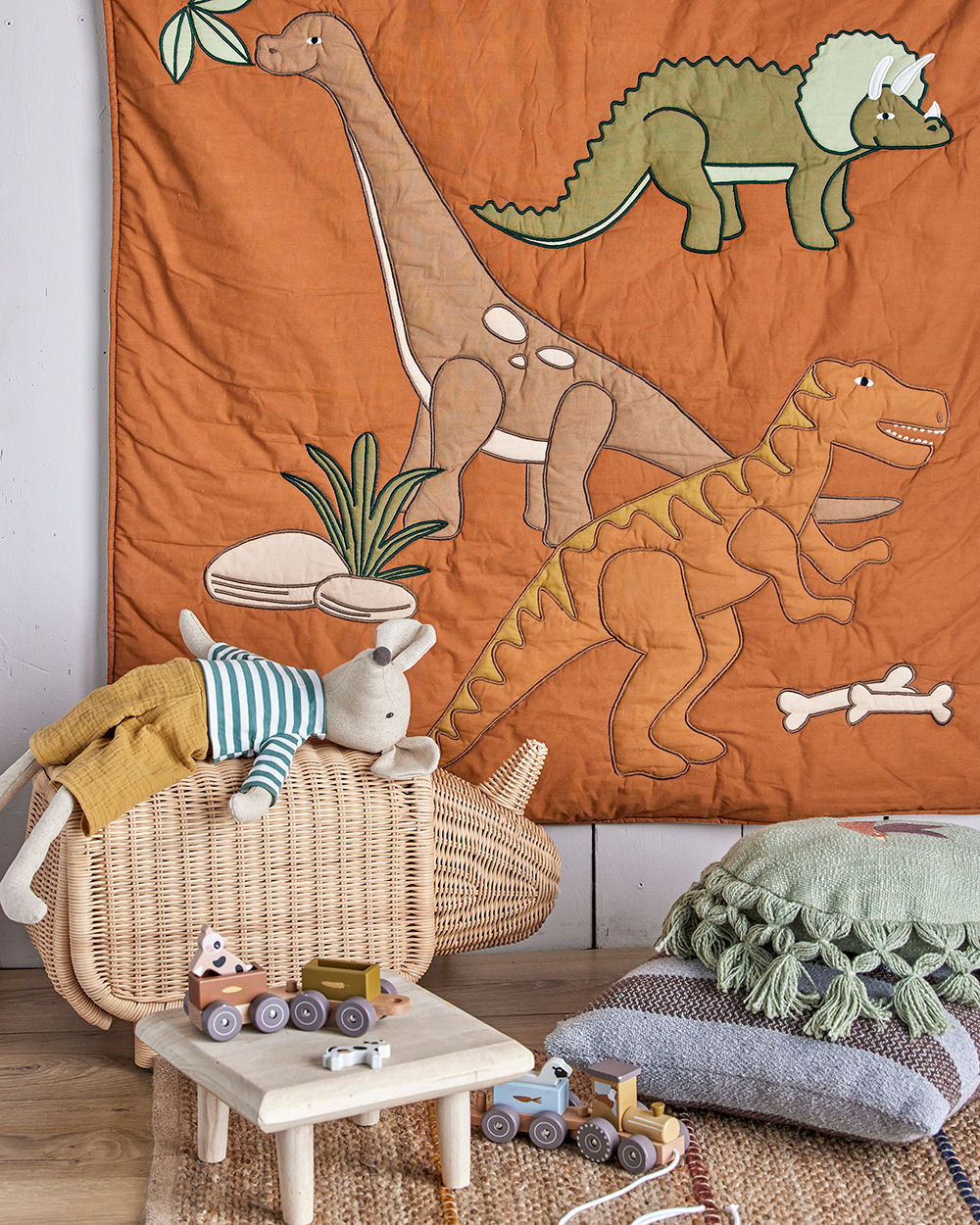 Bloomingville MINI Isak Déco murale, Marron, CotonMaison Bloom Concept