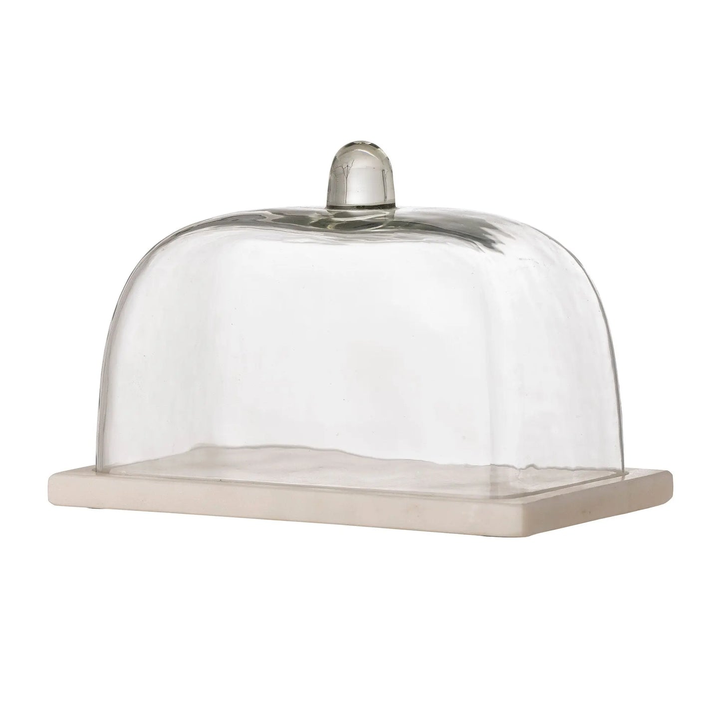 Cloche en verre sur marbre blanc - NUGAHMaison Bloom Concept