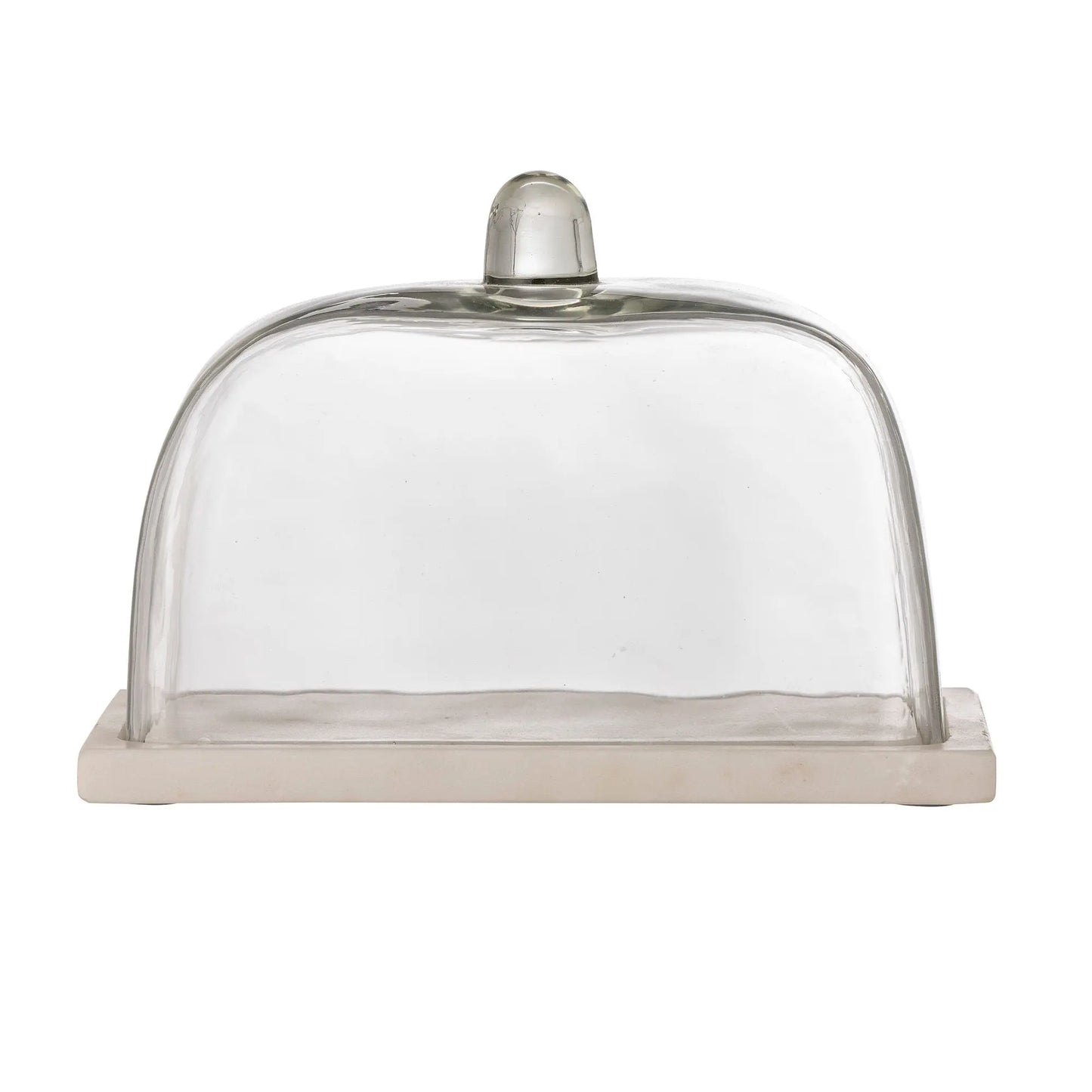 Cloche en verre sur marbre blanc - NUGAHMaison Bloom Concept
