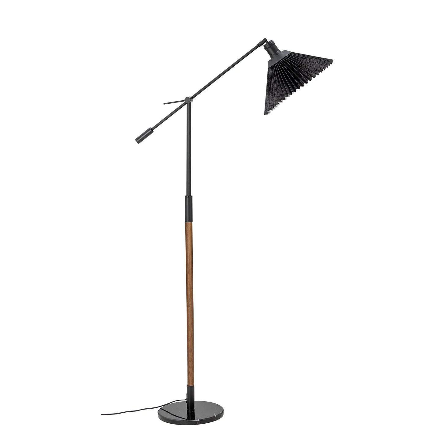Lampadaire en marbre et lin noir. - LOUNGEMaison Bloom Concept