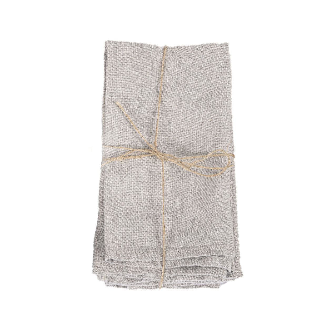 Serviettes de table en lin beige - Set de 4Maison Bloom Concept