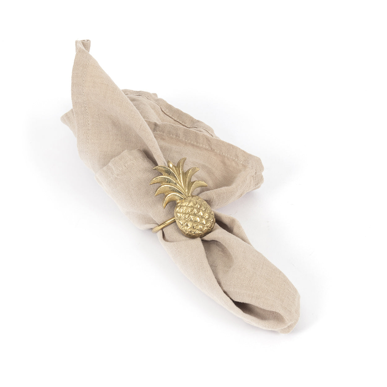 Serviettes de table en lin beige - Set de 4Maison Bloom Concept