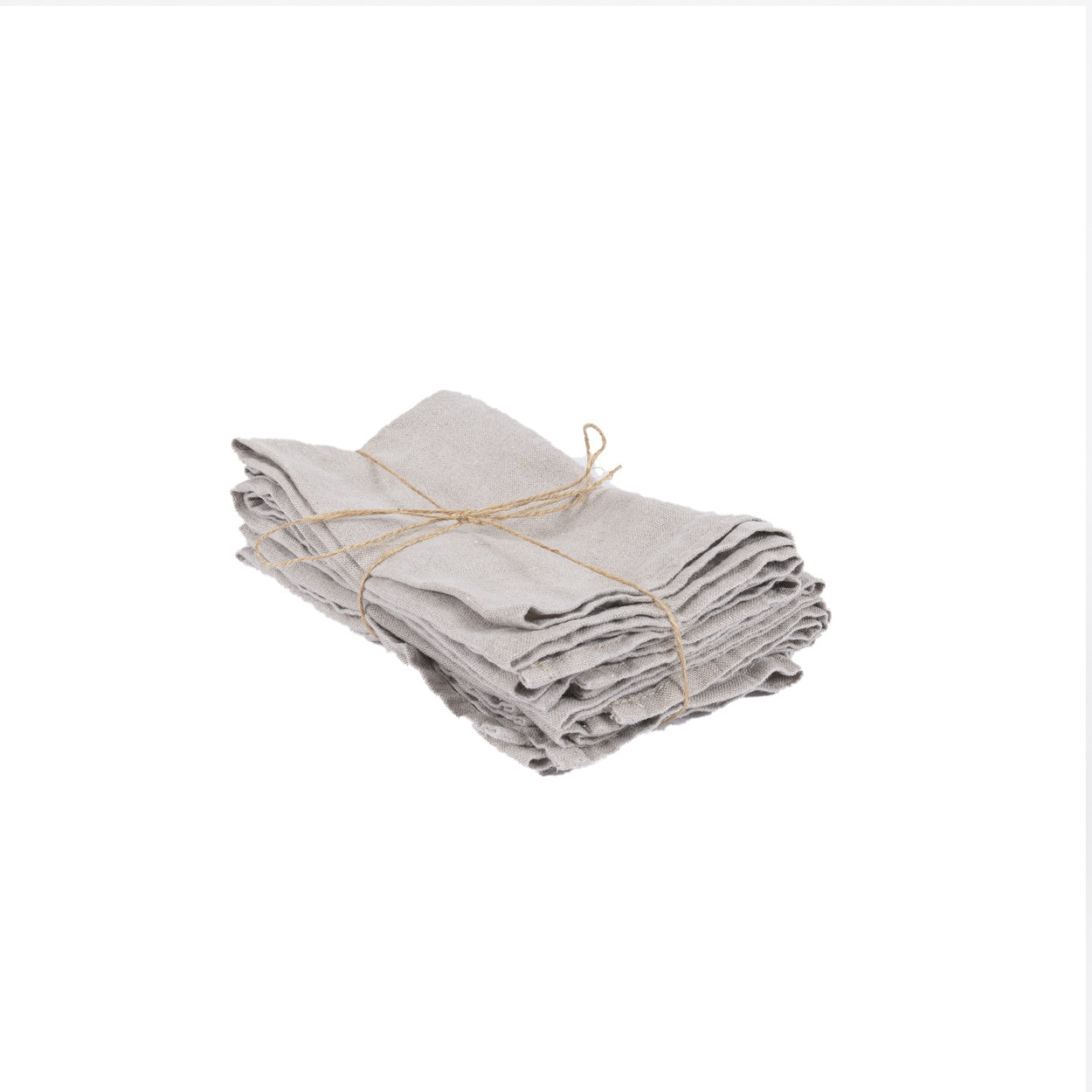 Serviettes de table en lin beige - Set de 4Maison Bloom Concept