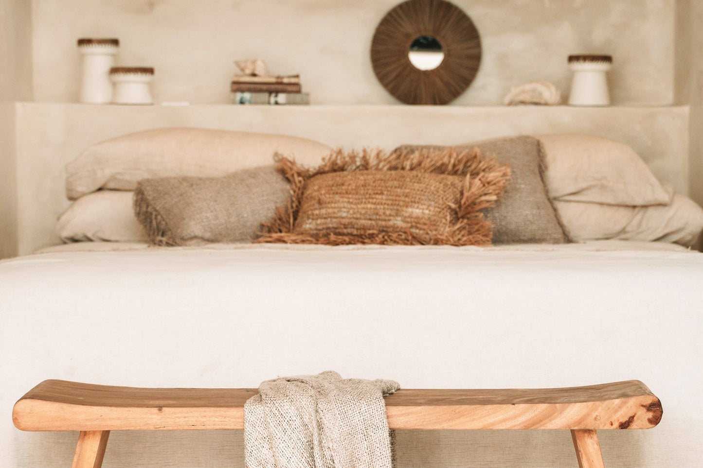 Banc en bois de suar - 120 cm - BALI