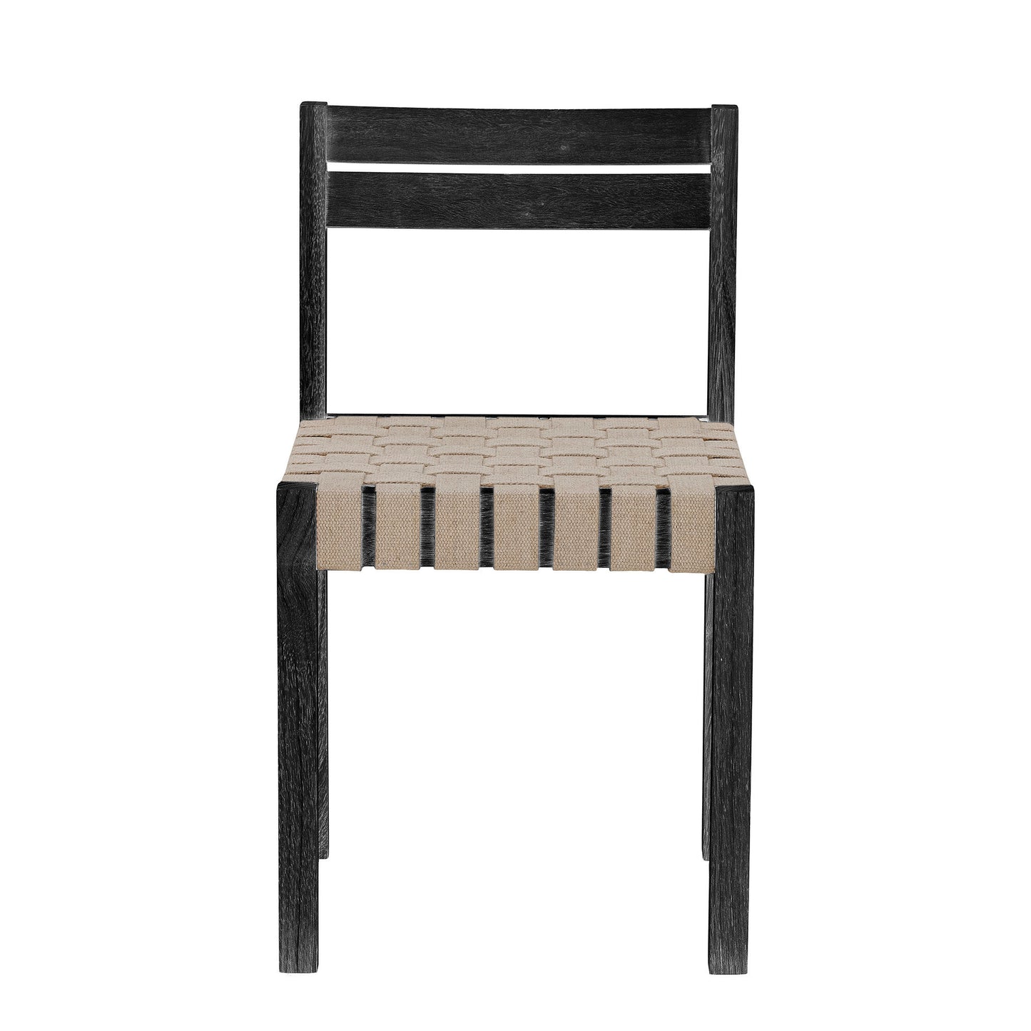 Bloomingville Maron Chaise de salle à manger, Noir, Bois d'hévéaMaison Bloom Concept