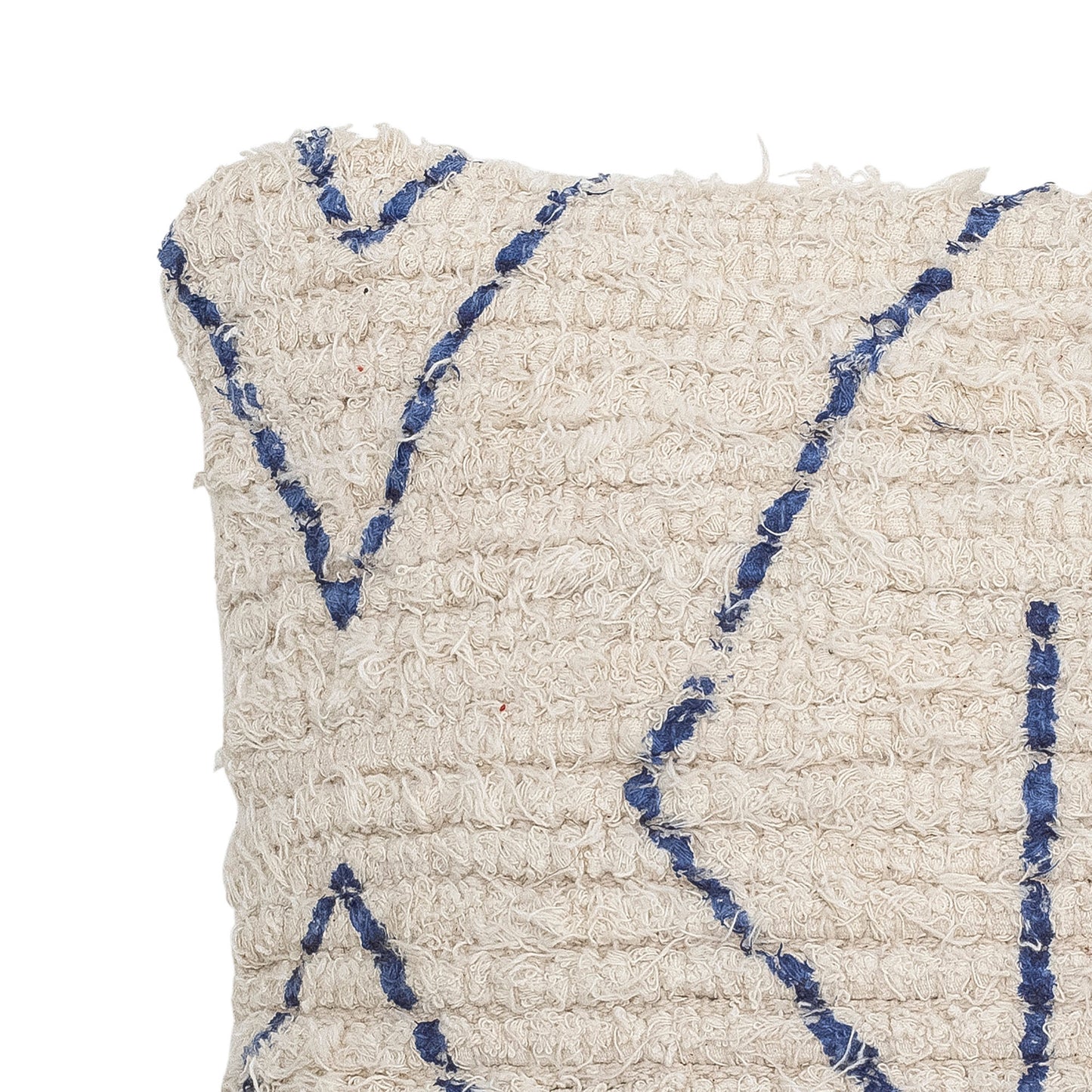 Coussin doux à motif bleu -FATOUMaison Bloom Concept