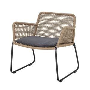 Fauteuil de jardin avec dossier marron clair