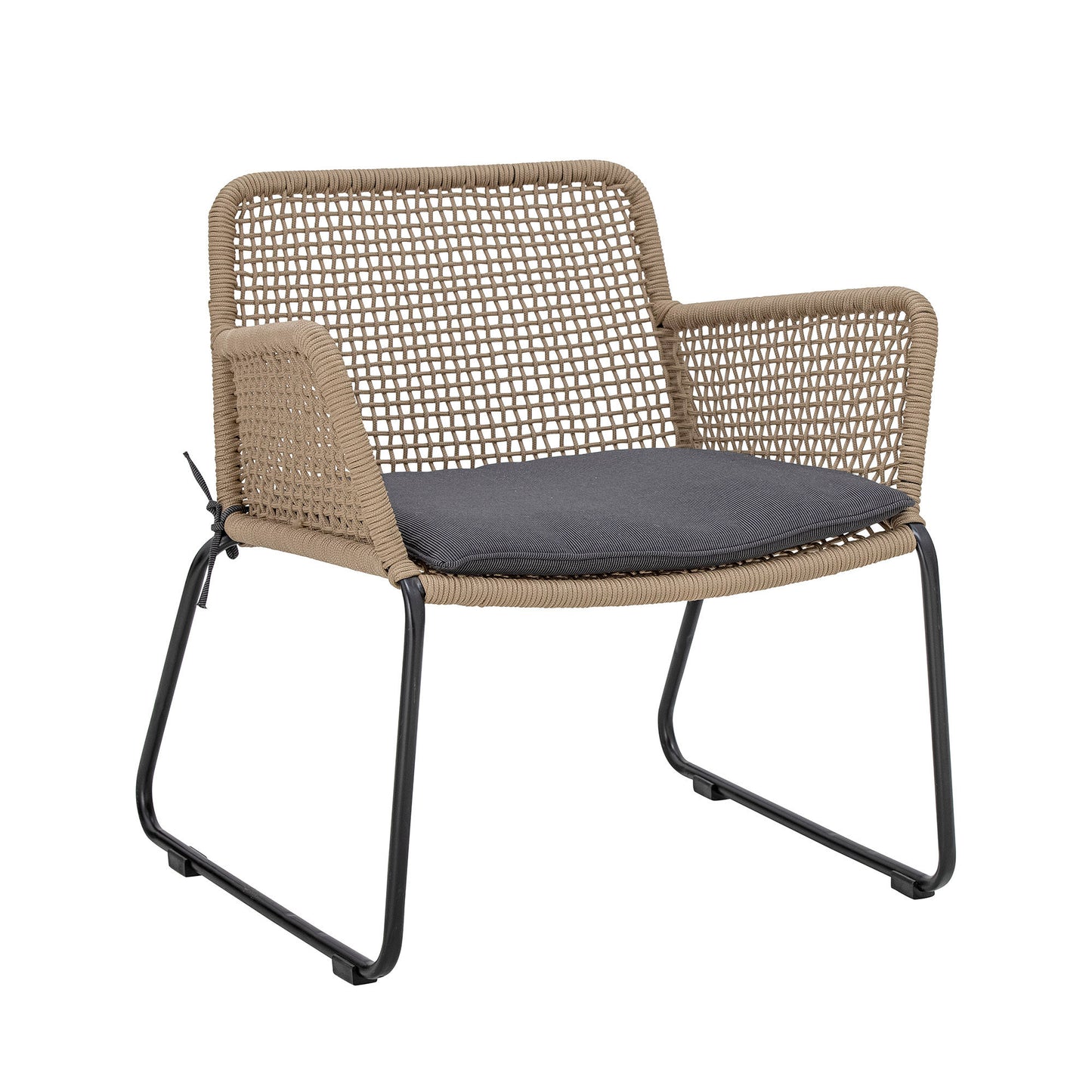 Fauteuil de jardin avec dossier marron clair