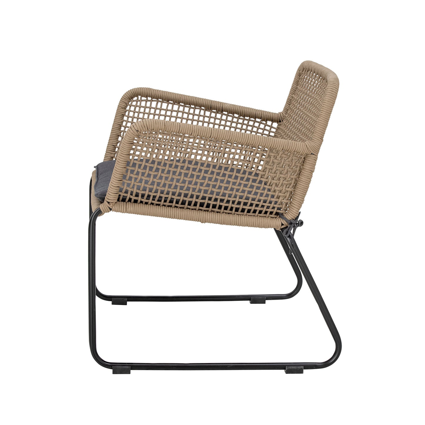 Fauteuil de jardin avec dossier marron clair