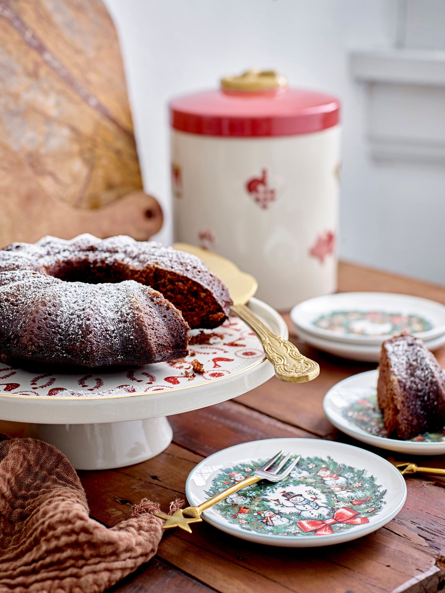 Pot de Noël avec couvercle en grès -JOLLY - maison bloom concept