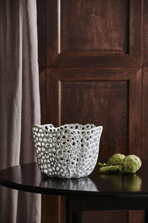 Corbeille blanche ajourée - TOBAGO-Maison Bloom Concept -nordal