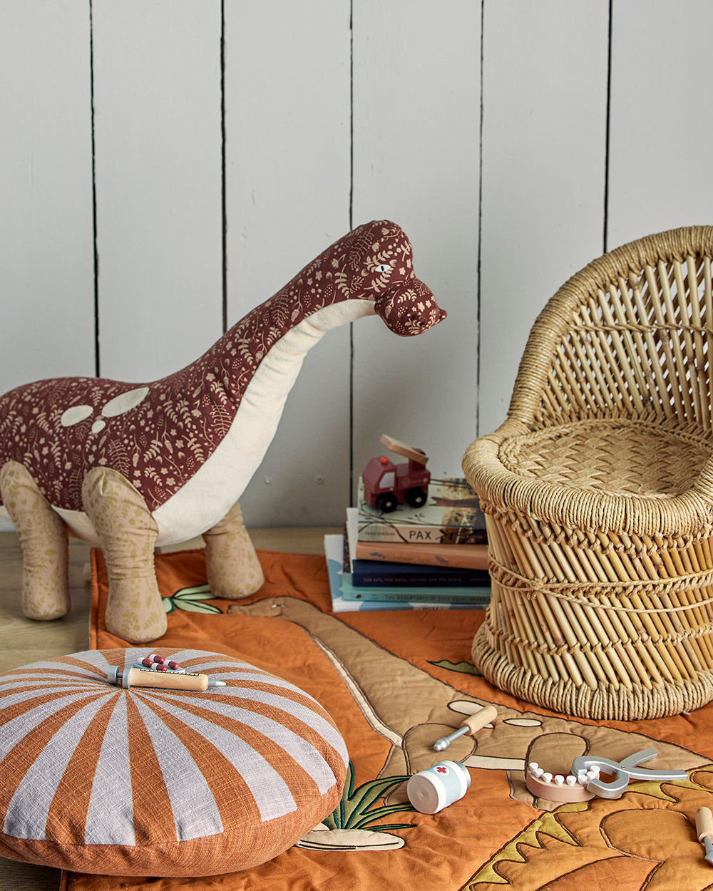 Dinosaure en peluche Marron, Lin - MOMO - maison bloom concept