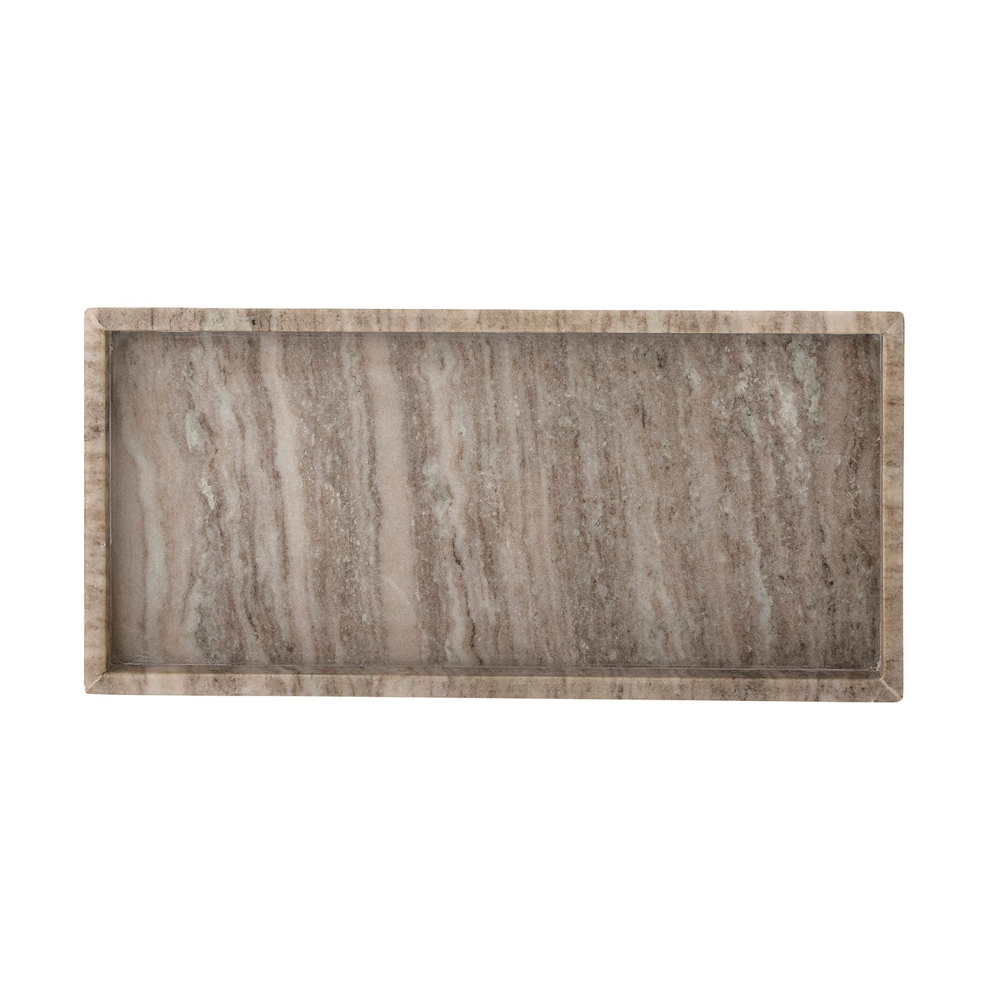 Plateau rectangulaire marron en marbre - MAJSA - maison bloom concept