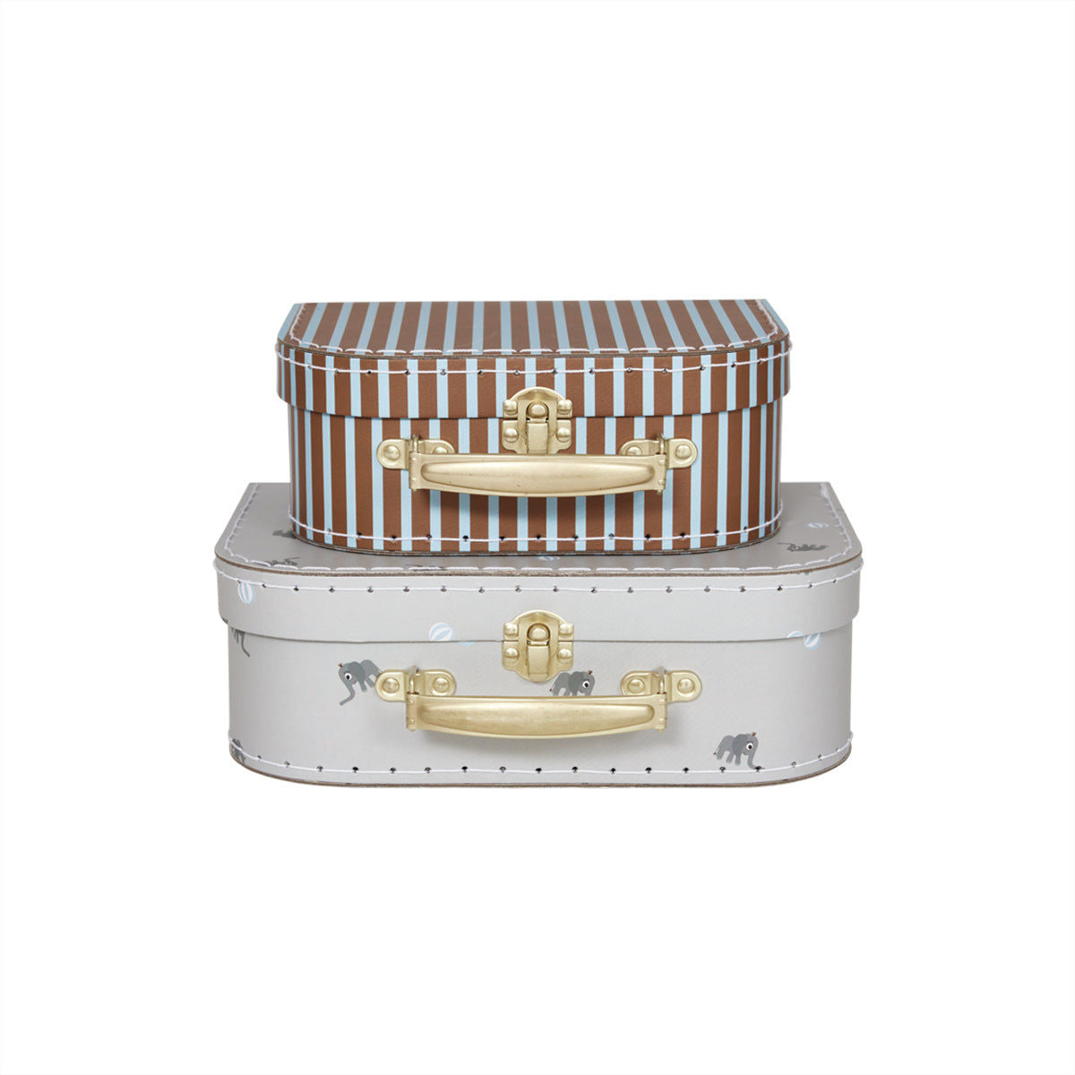 Mini valise enfant Elephant & Rayures - Set de 2 - maison bloom concept