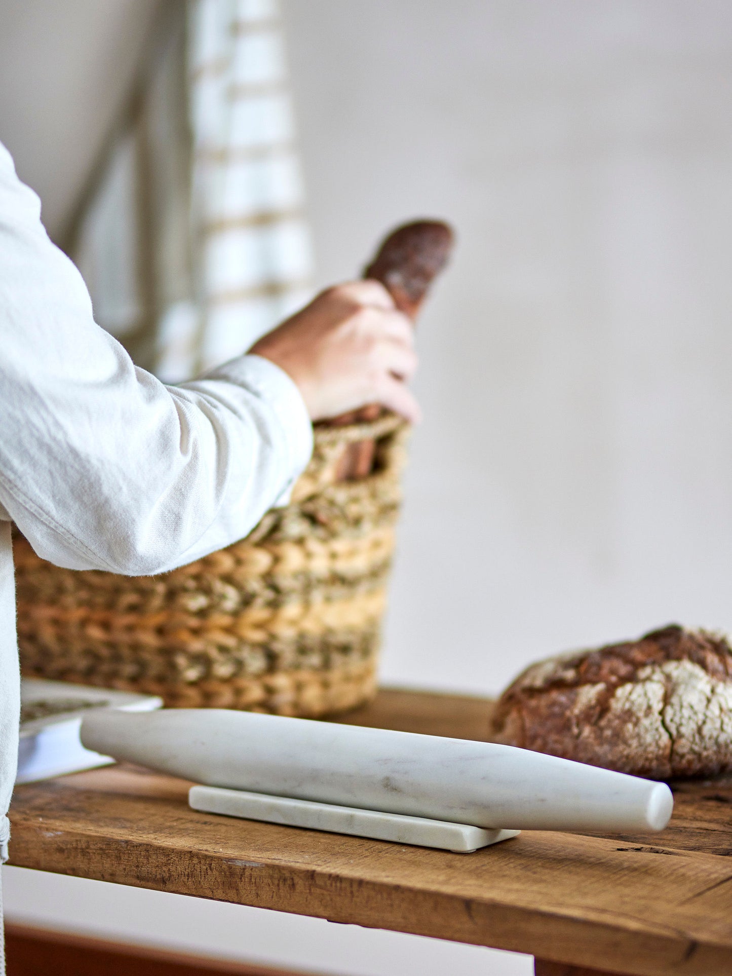 Rouleau à pâtisserie en marbre blanc - FILIPPA - maison bloom concept