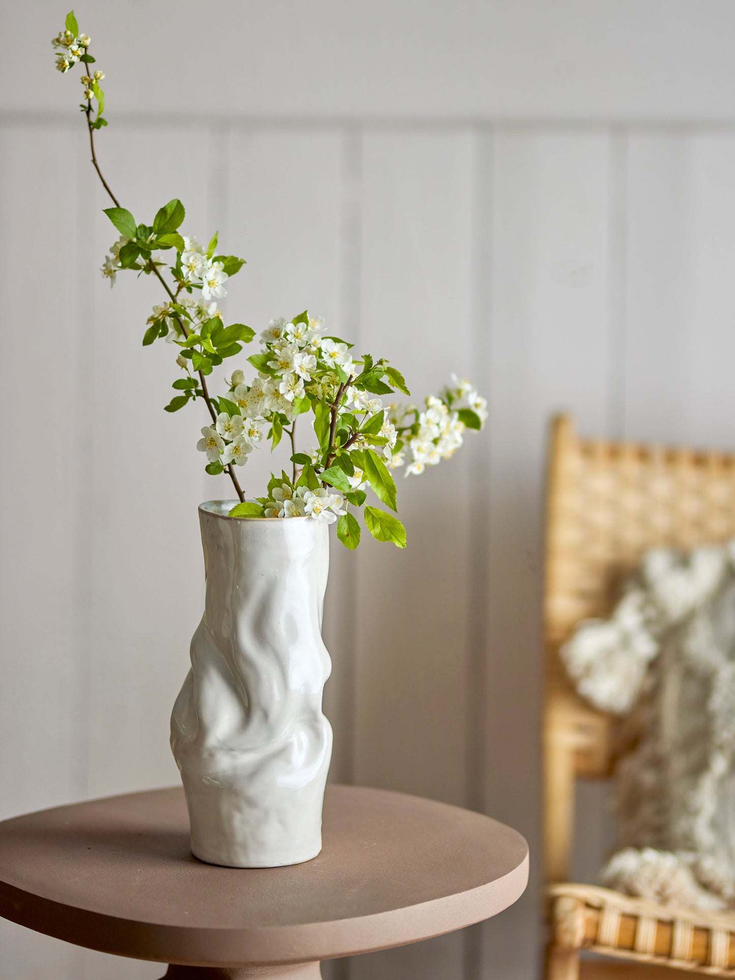 Vase en grès blanc - ARABA - maison bloom concept