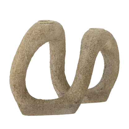 Bloomingville Dacian Candle Holder, Nature, ResinMaison Bloom Concept 