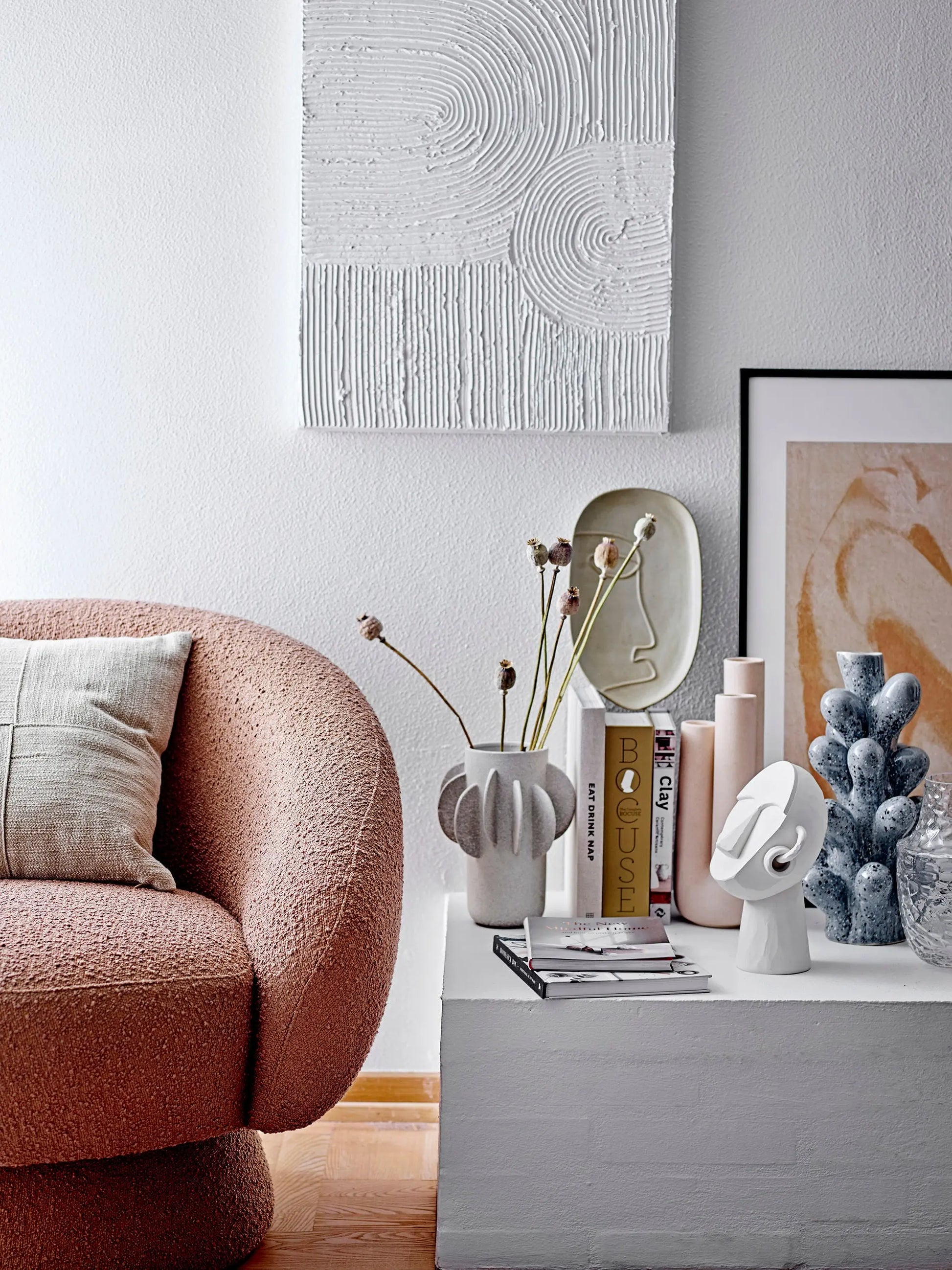 Bloomingville Herold Vase, Nature, StonewareMaison Bloom Concept 
