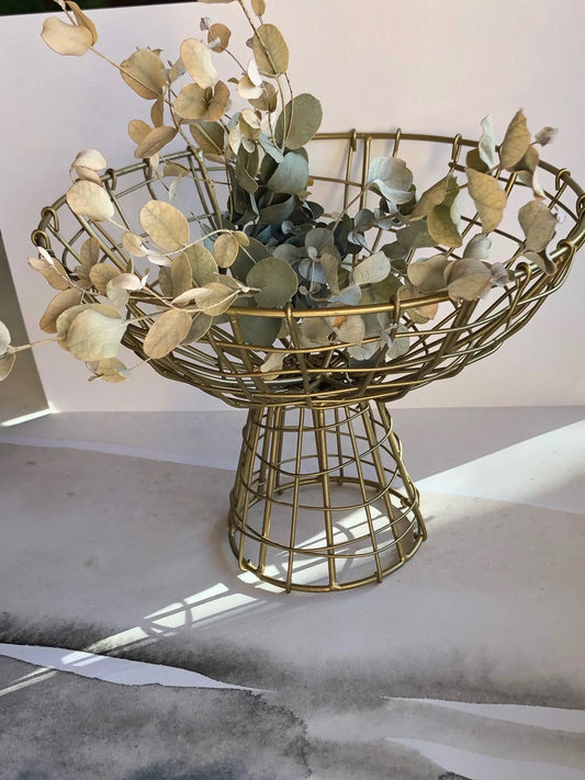 Corbeille filaire en metal doréMaison Bloom Concept 