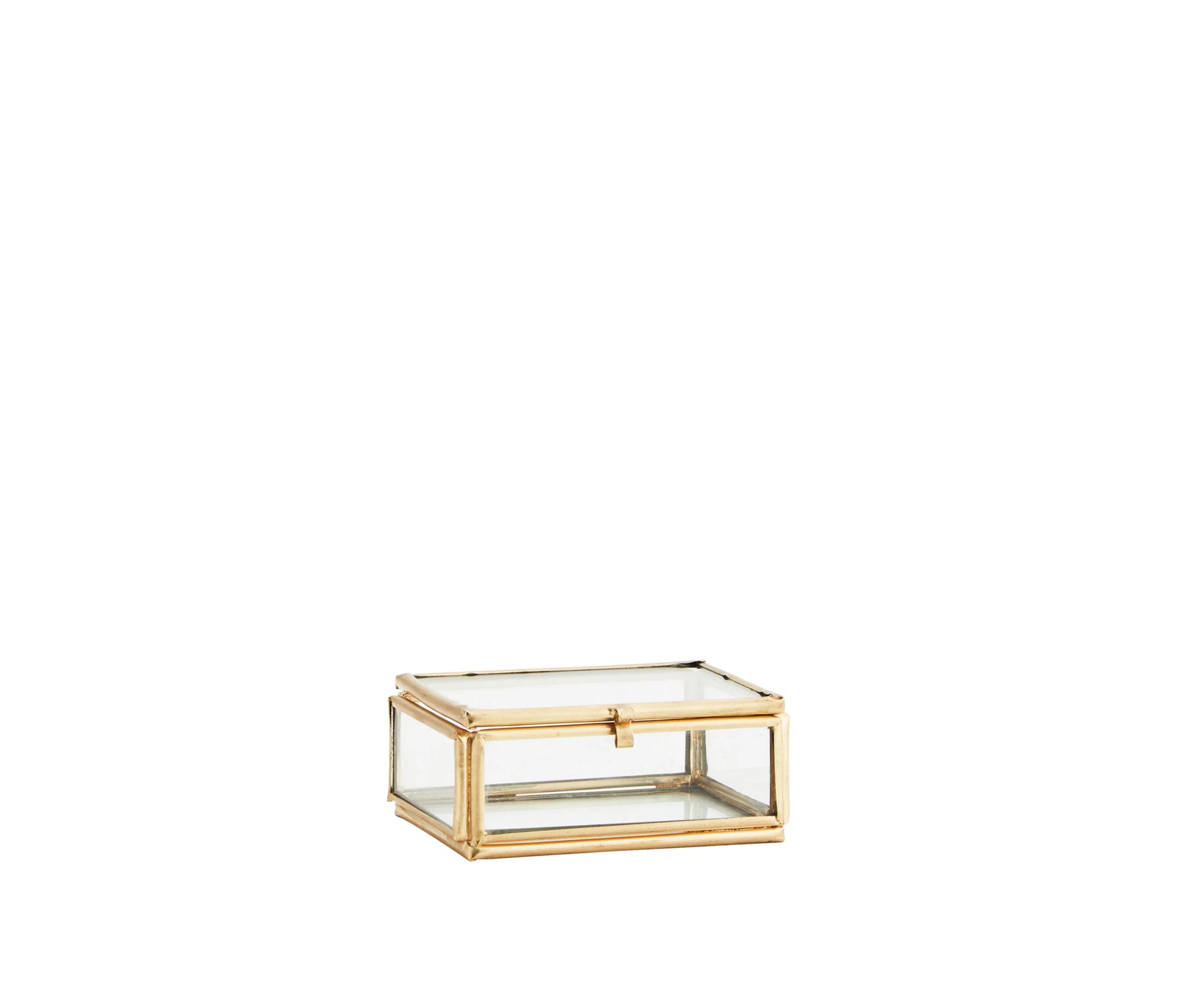 Petite boîte en verre et métal doréMaison Bloom Concept 