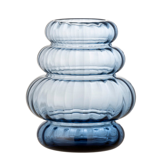 Vase bleu en verre - BINGMaison Bloom Concept 